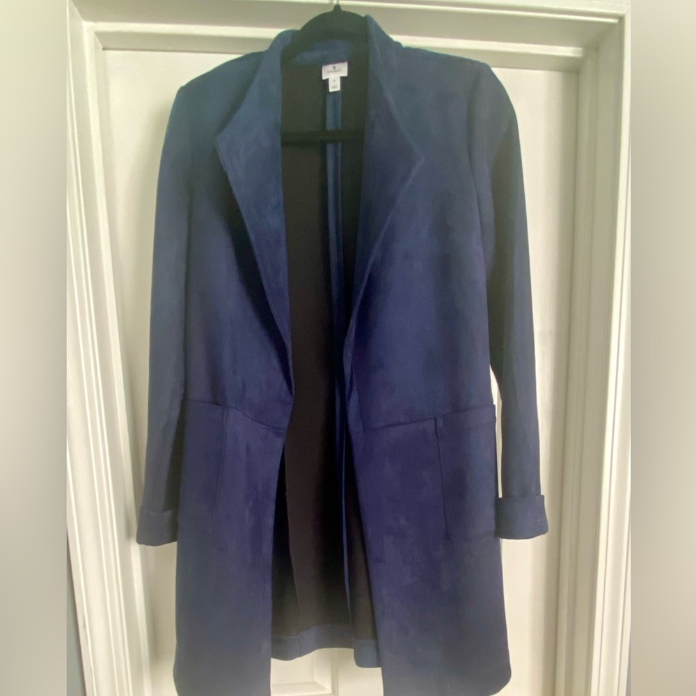 Faux Suede Car Coat Size Small
